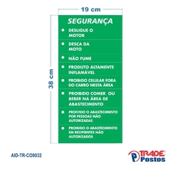 Adesivo de Coluna Atenção - Verde / AID-TR-CO0032 - comprar online