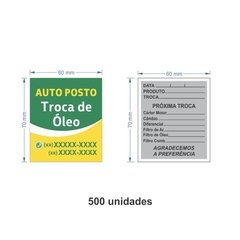 Etiqueta Adesiva Troca de Óleo / AID-TR-ETI034 - comprar online