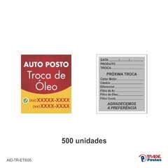 Etiqueta Adesiva Troca de Óleo / AID-TR-ETI035