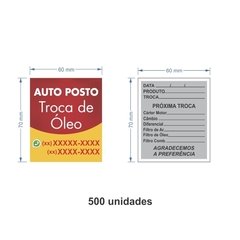 Etiqueta Adesiva Troca de Óleo / AID-TR-ETI035 - comprar online