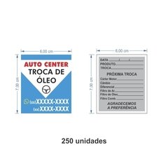 Etiqueta Adesiva Troca de Óleo / AID-TR-ETI042 - comprar online