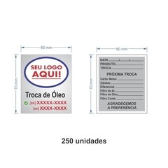 Etiqueta Adesiva Troca de Óleo / AID-TR-ETI045 - comprar online