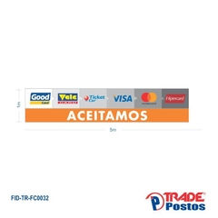 Faixa Aceitamos os Cartões / FID-TR-FC0032 - comprar online