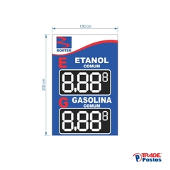 Painel em PVC para Placa de Poste Etanol Gasolina