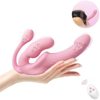 VIBRADOR TRIPLO STRAPLESS RECARREGAVEL CONTROLE REMOTO