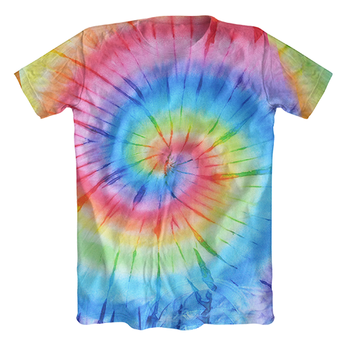 Camiseta Tie Dye 001 espiral arco iris colorida