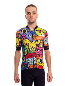 Camisa de Ciclismo Masculina Sport Marcio May Monstros Foto com Modelo Frente