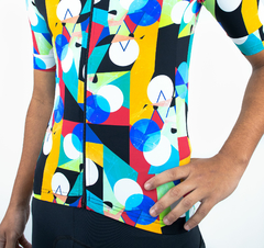 Camisa de Ciclismo Masculina Marcio May Funny Bike Illusion Foto com Modelo Detalhes