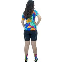 Camisa de Ciclismo Feminina Márcio May Funny Collor Trends Foto com Modelo Costas