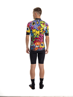 Camisa de Ciclismo Masculina Sport Marcio May Monstros Foto com Modelo Costas