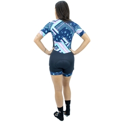 Macaquinho de Ciclismo Feminino Márcio May Slim Fit Cape Town Foto com Modelo Costas