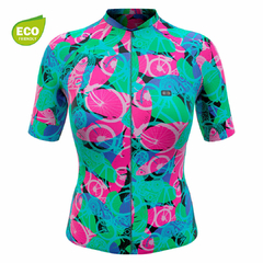 Camisa de Ciclismo Feminina Márcio May Funny Neon Euphoria Frente