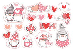 STICKERS Gnomo love