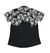 Camisa de Botão - Black and White Roses on Up - comprar online