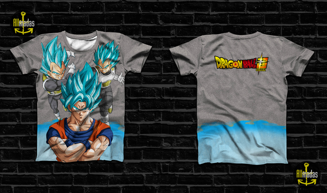 Camisa Dragon Ball Z Super Sayajins Gibi Blusa Camiseta