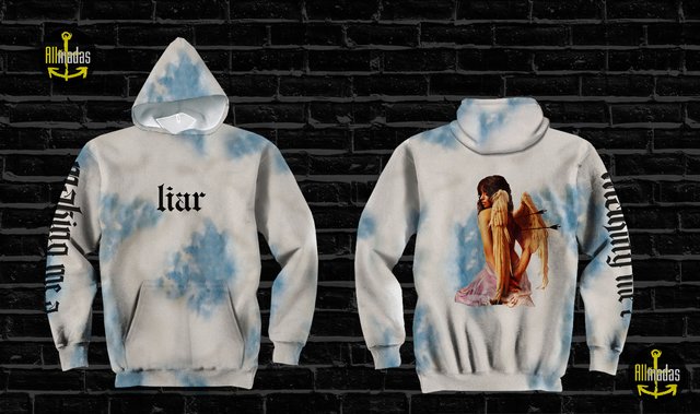 Moletom com bolso e capuz - Camila Cabello Liar Tye Die Edition