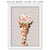 quadro girafa com flores