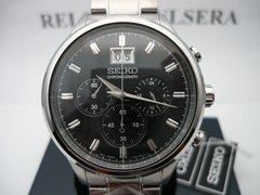 Seiko Neo Clasico Cronografo Negro Wr100 Spc083 Fotos Reales - comprar online