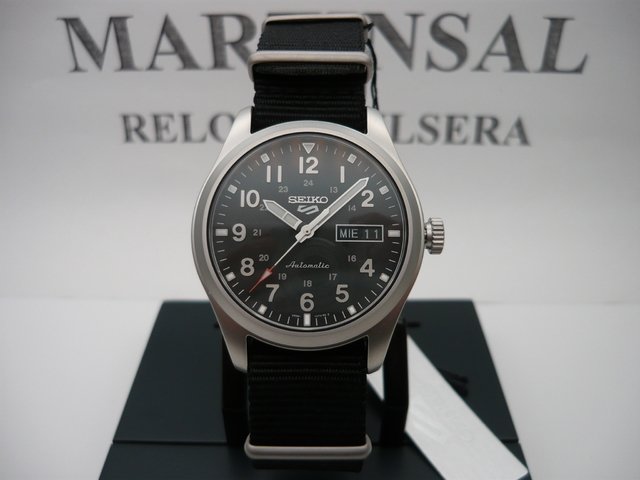 Seiko 5 Sport Field Militar Sport Nato Srpg37 Fotos Reales