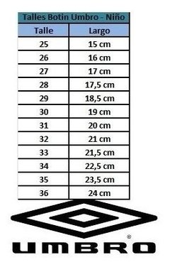Botines Botitas Umbro Cpo Calibra Jr Ni?o - 766986 - PASION AL DEPORTE