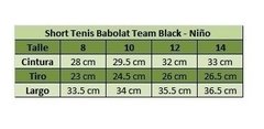 Short Babolat Team Black Ni?o - 2307109 en internet