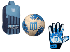 COMBO BOTINERO + GUANTE + PELOTA OFICIAL RACING