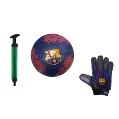 Combo barcelona! pelota n5+guantes+inflador penalty - comprar online
