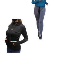Conjunto Mujer!buzo Lycra Capucha + Pantalon Algodon Puño GS - comprar online