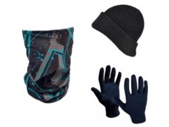 Combo termico!! Cuello+gorro lana+guantes termicos (geld)