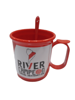 Taza de Plastico con Cuchara River - TAZACU - comprar online