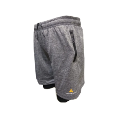 Combo Run! Short Gs con Calza + 2 Remeras Dry Fit Az - PASION AL DEPORTE