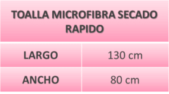 TOALLA MICRO FIBRA SECADO RAPIDO BLANQUE TURQUESA - TOAMICRO-TUR en internet