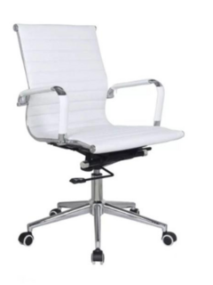 SILLON EJECUTIVO RESPALDO MEDIO BLANCO