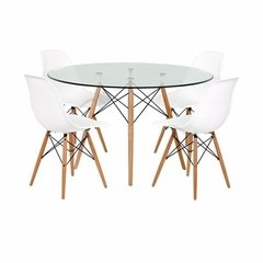 MESA EAMES REDONDA DE VIDRIO 1,00M - comprar online