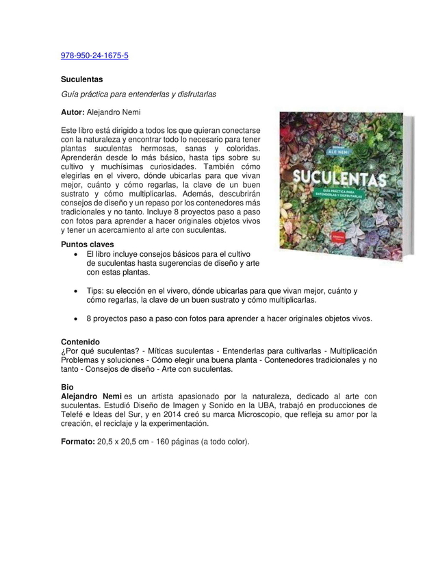 Suculentas - Alejandro Ariel Nemi - comprar online