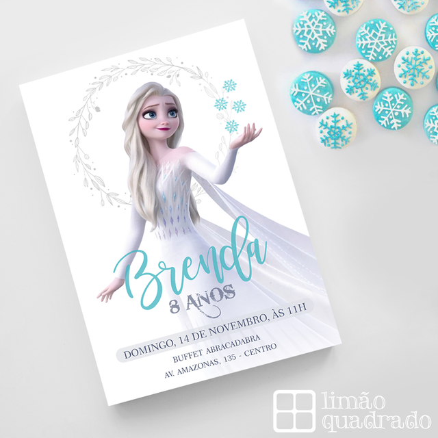 Convite Digital Frozen 2 Editável