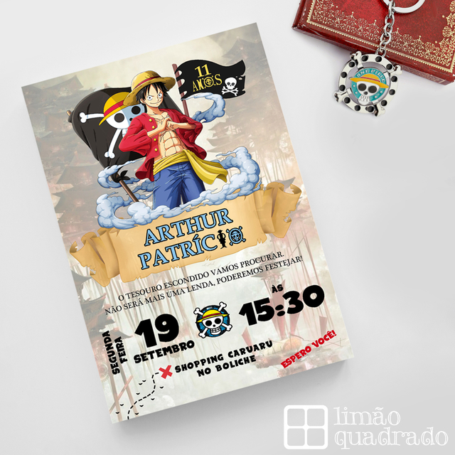 Convite Aniversário One Piece