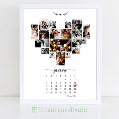 Quadro mês de namoro com fotos