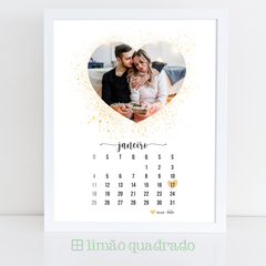 Dia dos namorados arte calendário