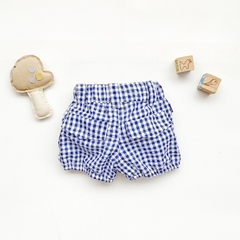 Short Cloque Vichy azul - comprar online