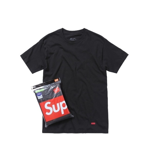 Remera Supreme Negra Básica ( PACK 3 ) - Dead Stock Ar