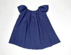 139105 Vestido azul bordado - comprar online
