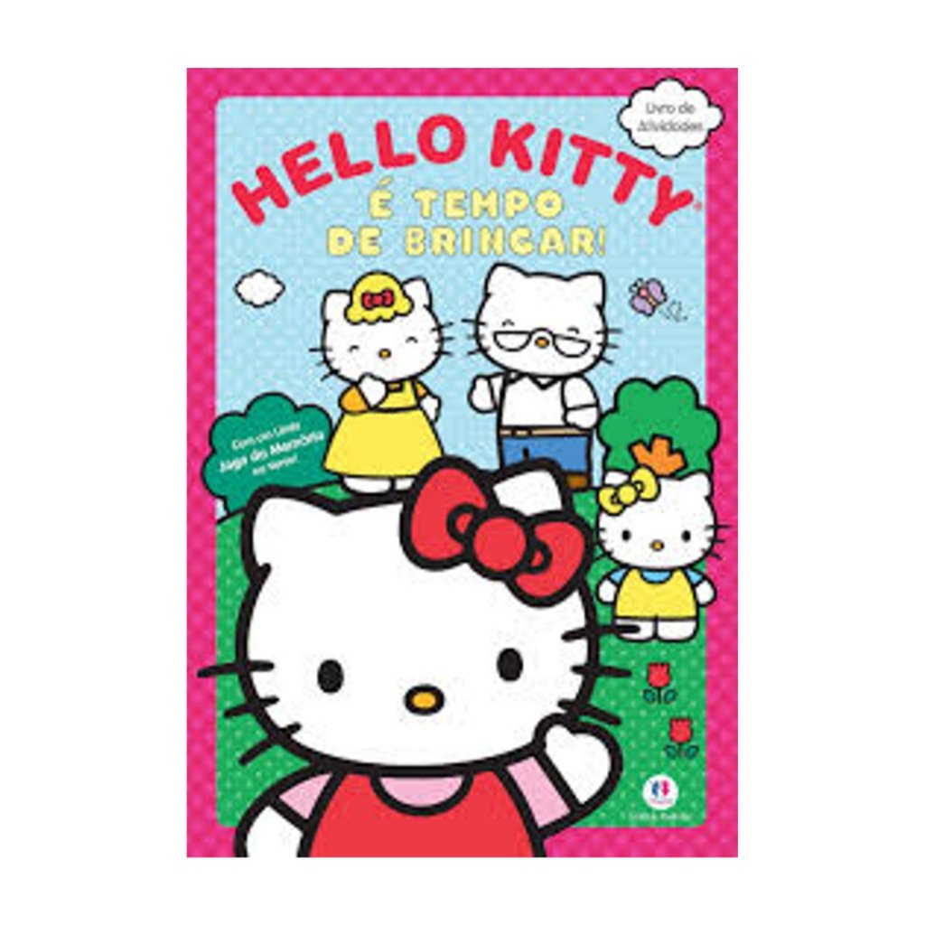 Kit 10 Livros De Atividade Hello Kitty É Tempo De Brincar Atacado