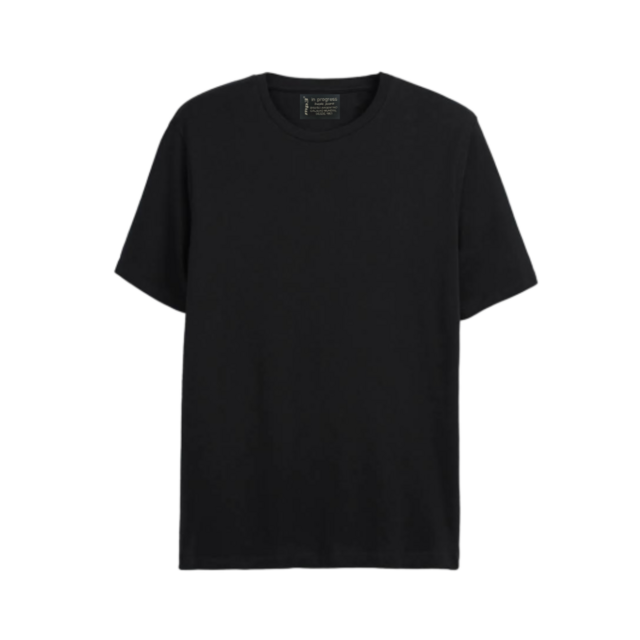 Remera Algodon Premium Negra Talle Grande Mp3 Jeans