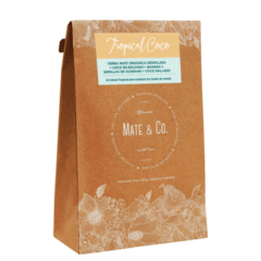 "TROPICAL COCO" BLEND DE YERBA MATE ORGÁNICA CON BANANA, COCO EN ESCAMAS, COCO RALLADO Y GUARANÁ 250 GRS