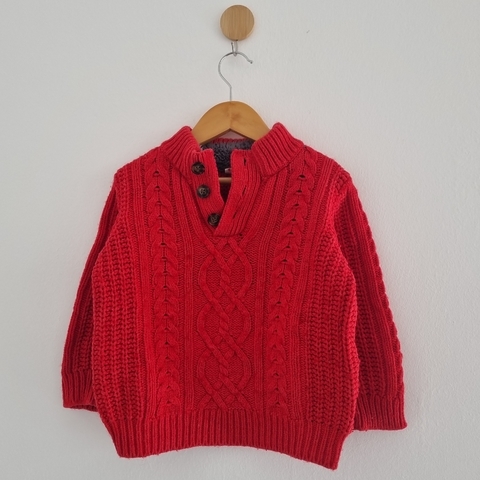 Buzo Gap T.3 años rojo lana *detalle