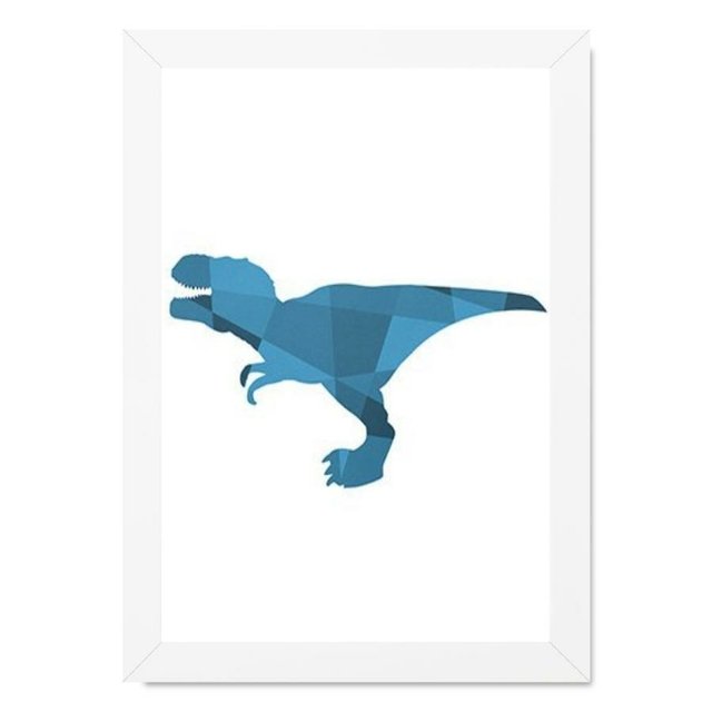 Quadro infantil desenho dinossauro verde - Conspecto