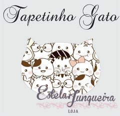 Tecido tapetinho gato 14