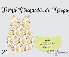 kit tecido porta prendedor de roupas 21