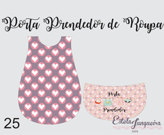 kit tecido porta prendedor de roupas 25